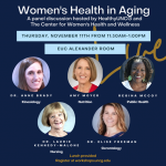 Flyer for Women's health in aging